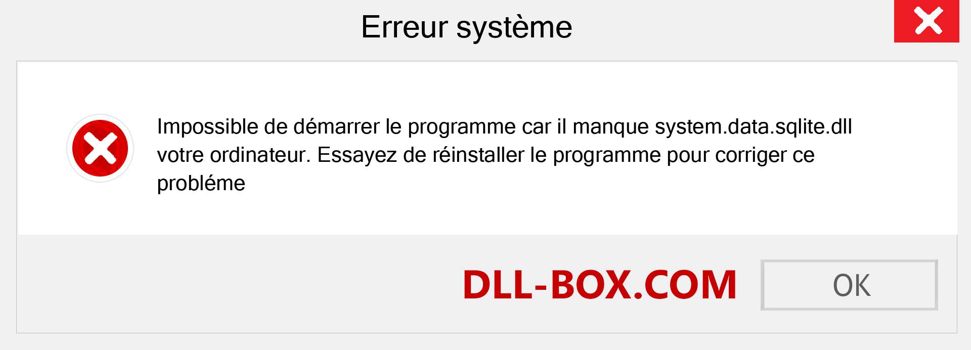 Le fichier system.data.sqlite.dll est manquant ?. Télécharger pour Windows 7, 8, 10 - Correction de l'erreur manquante system.data.sqlite dll sur Windows, photos, images